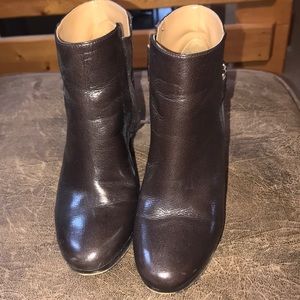 Worn once! Nine West Brown Platform Booties, 8M